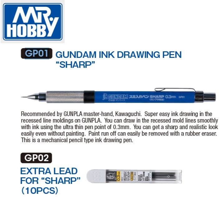 MR.HOBBY GP01 GP02 Gundam Black Liner Sharp - MECHANICAL PENCIL