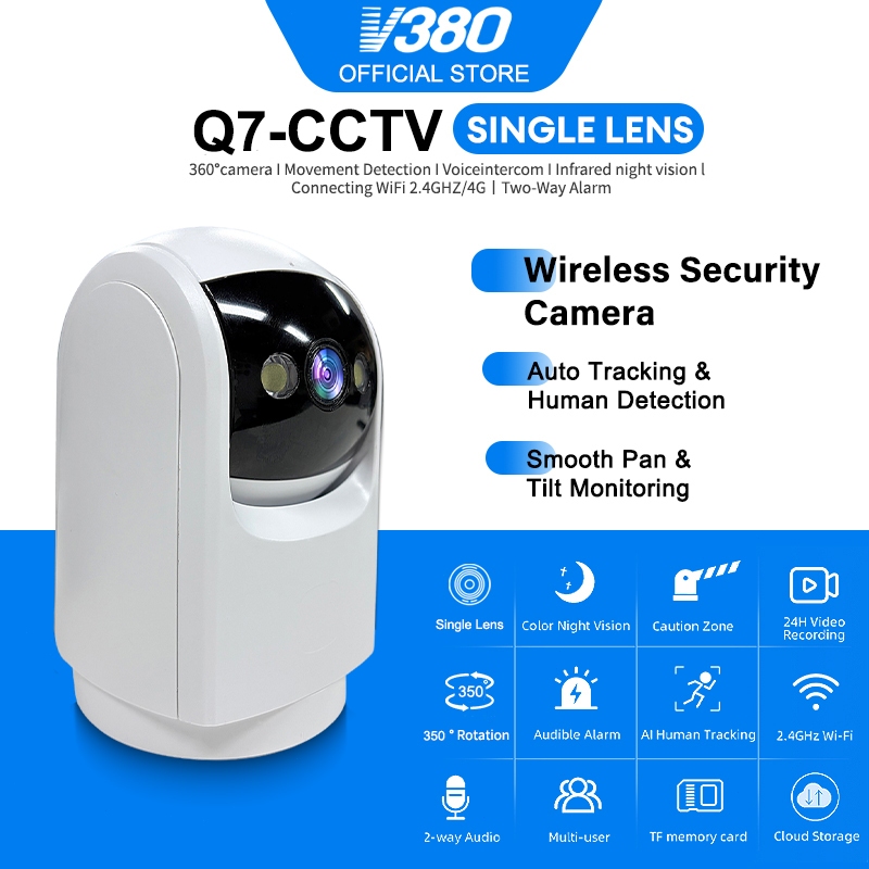 V380 PRO Cctv Q7 สมาร์ท Wifi กล้องกล้องวงจรปิด Home Security กล้อง 360 HD 1080P 4G กล้องวงจรปิดในร่ม