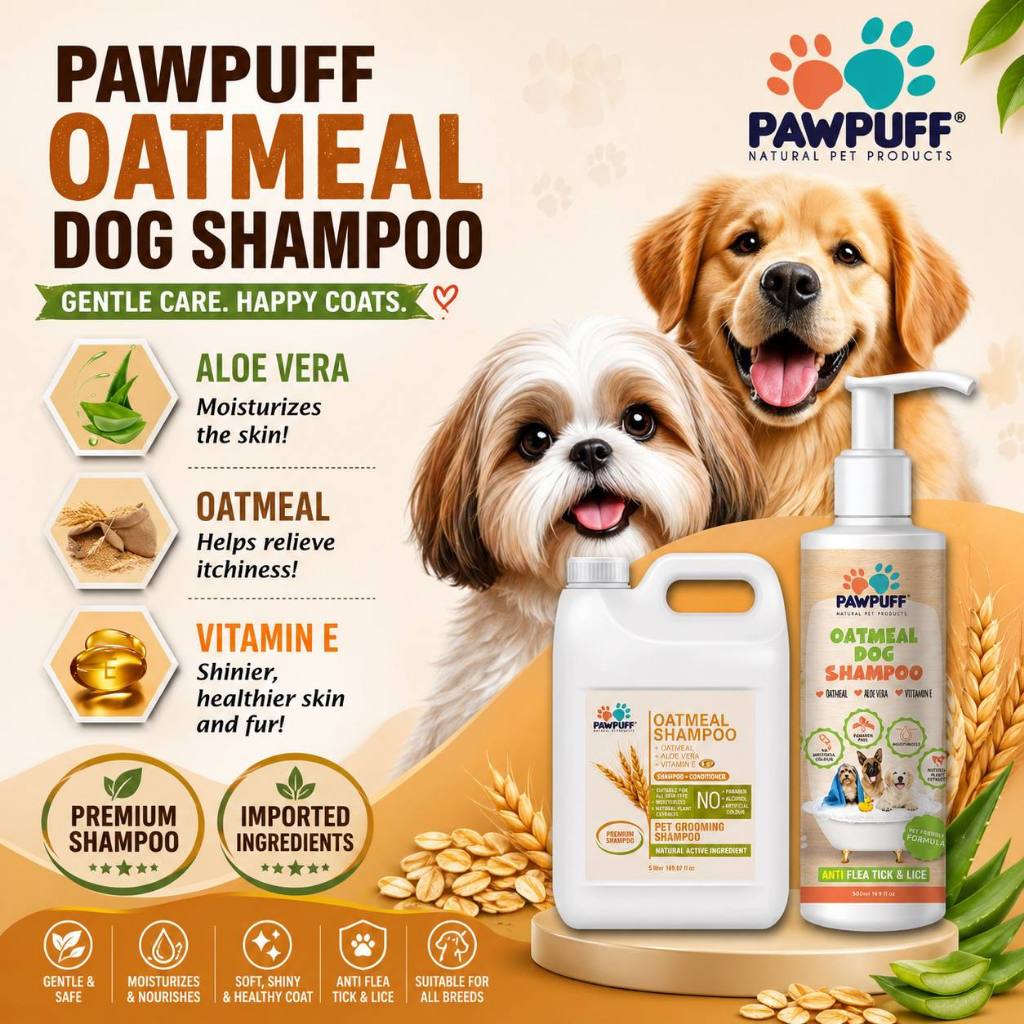 PAW PUFF Oatmeal Dog Shampoo 500ML
