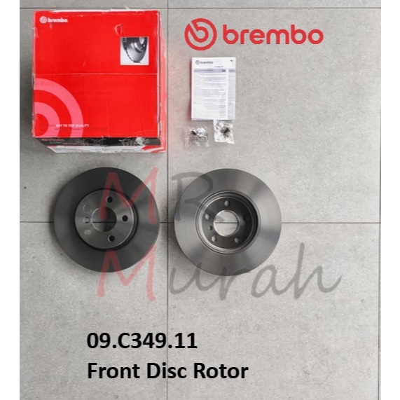 เบรมโบ 09.C349.11 ดิสก์เบรกหน้า MINI F55, Clubman, BMW 2" F45 (depan)