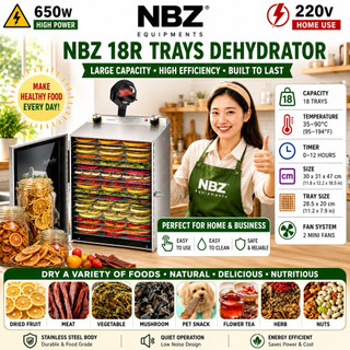 NBZ 18R Food Dehydrator Machine Food Dryer Dehydrator Dehydrated Machine Mesin pengering makanan  风干机 烘幹機 食品 果干机 干果机 烘干机