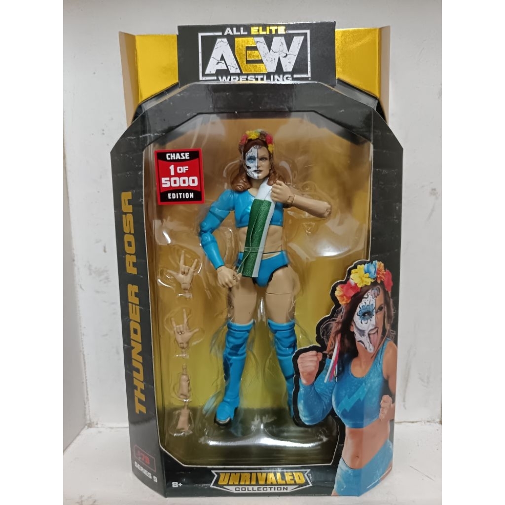 Jazwares AEW ซีรีส์ที่ไม่มีใครเทียบได้ 9 Thunder Rosa Chase Variant 1 of 5000 Wrestling Action Figur
