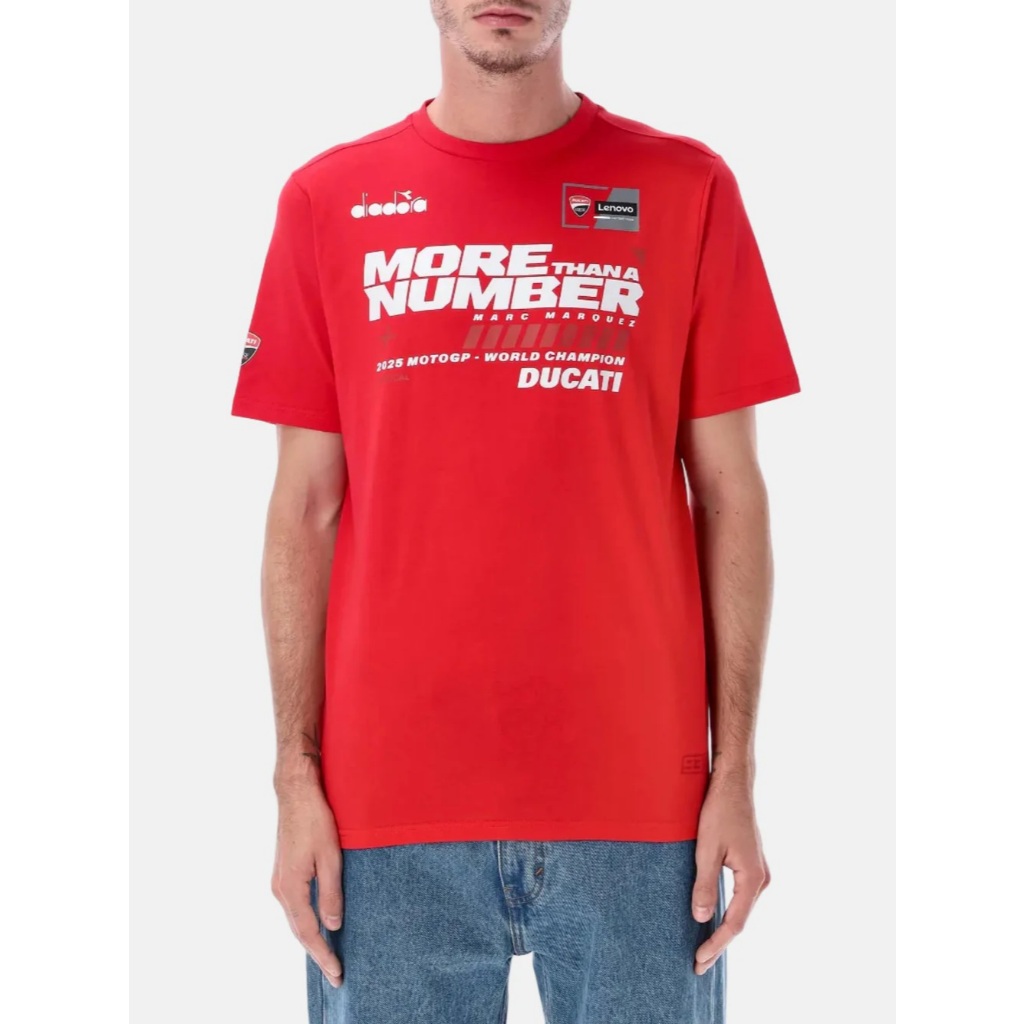 เสื้อยืด DUCATI TEAMWEAR LIMITED EDITION - "MORE THAN A NUMBER" - Marc Marquez World Champion 2025