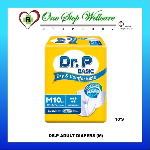 DR.P ADULT DIAPERS (M) 10S