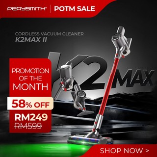 PerySmith K2 Max II No. 1 Cordless Vacuum Cleaner Xtreme Series (Mop | Bed Brush | Wet & Dry | Vacum Cleaner | Kaden)