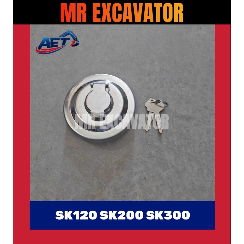 Kobelco SK SK100 SK120 SK200 SK300 Excavator Fuel Tank Cap Diesel Cover Key Lock