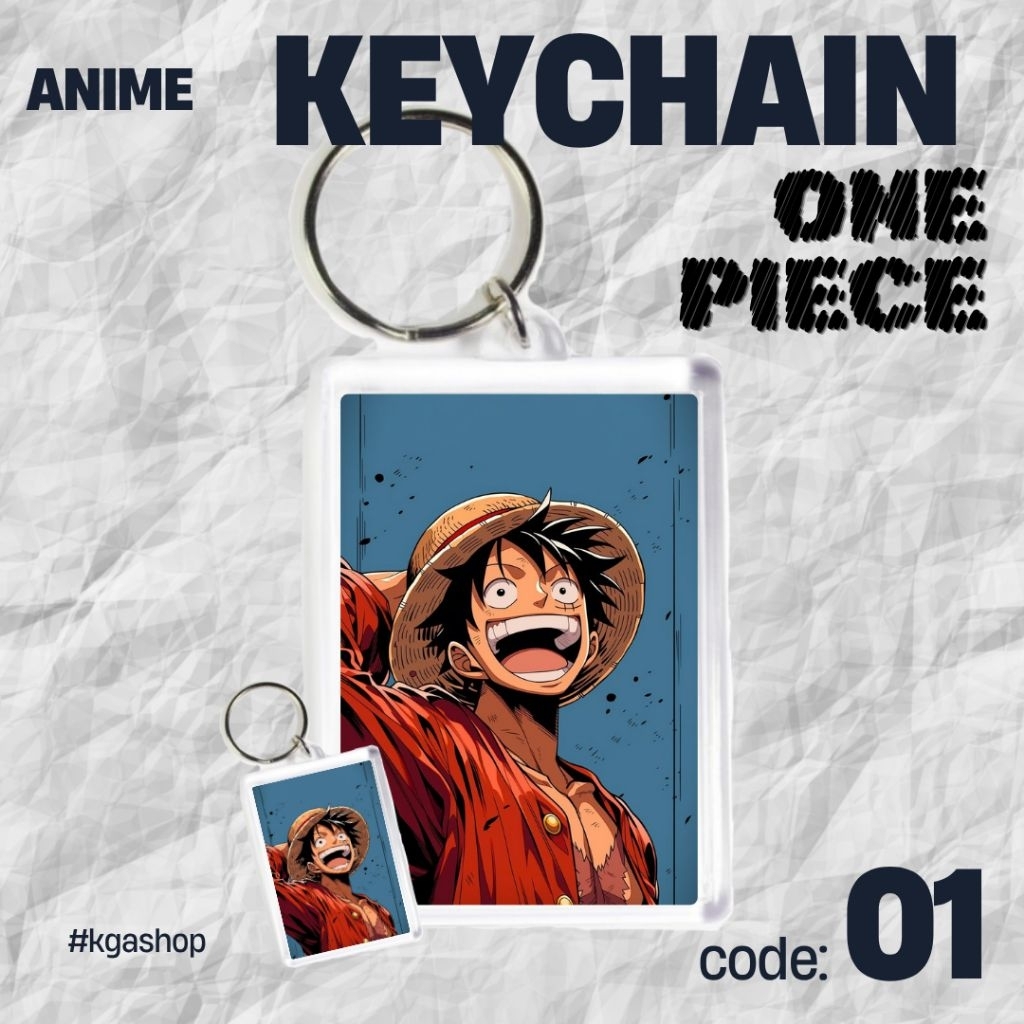 [KEYCHAIN] ONE PIECE MONKEY D LUFFY ANIME KEYCHAIN MERCH E