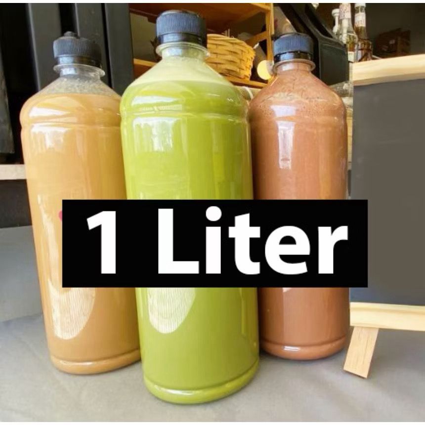 1L (1000ml) ขวดน้ําเปล่า (กลม) แอร์โบตอลโกล์ก (บัว) รวมฝา