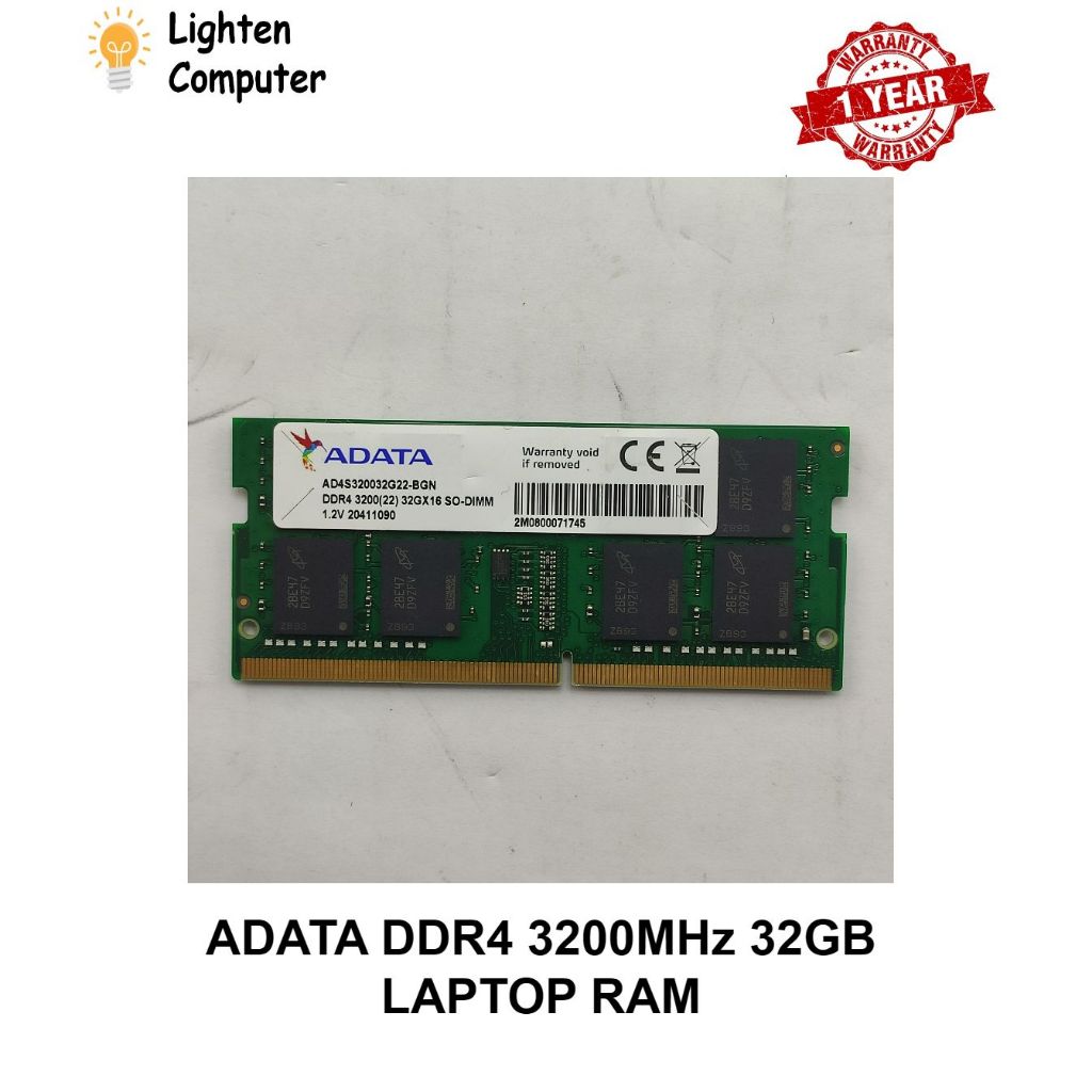 ADATAUSED DDR4 3200MHz 32GB | พีซี4 3200 | แรมแล็ปท็อป | SODIMM RAM