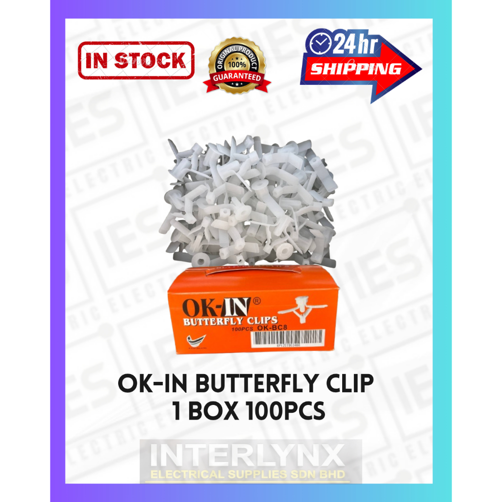 OK-IN OK-BC8 คลิปผีเสื้อ Plaster Ceiling / Partition Wall Plug