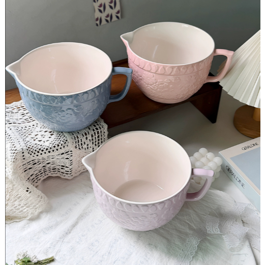 WILDFLOWER CERAMIC UNDERGLAZE BATTER BOWL-2.6L