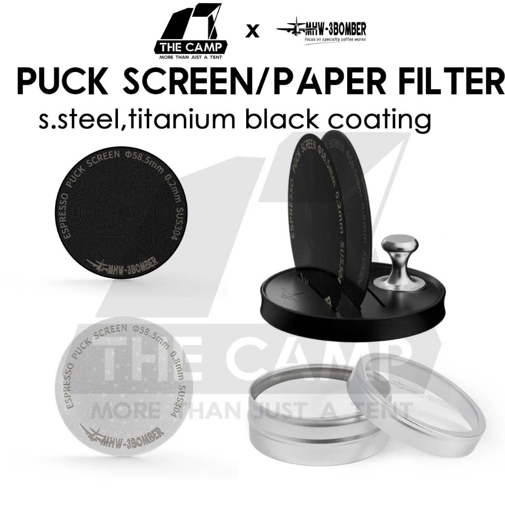 MHW-3BOMBER กรองกระดาษ/เอสเปรสโซ Puck ผู้ถือหน้าจอ Double Layer 58 มม.กาแฟโลหะกรอง Portafilter ตะกร้