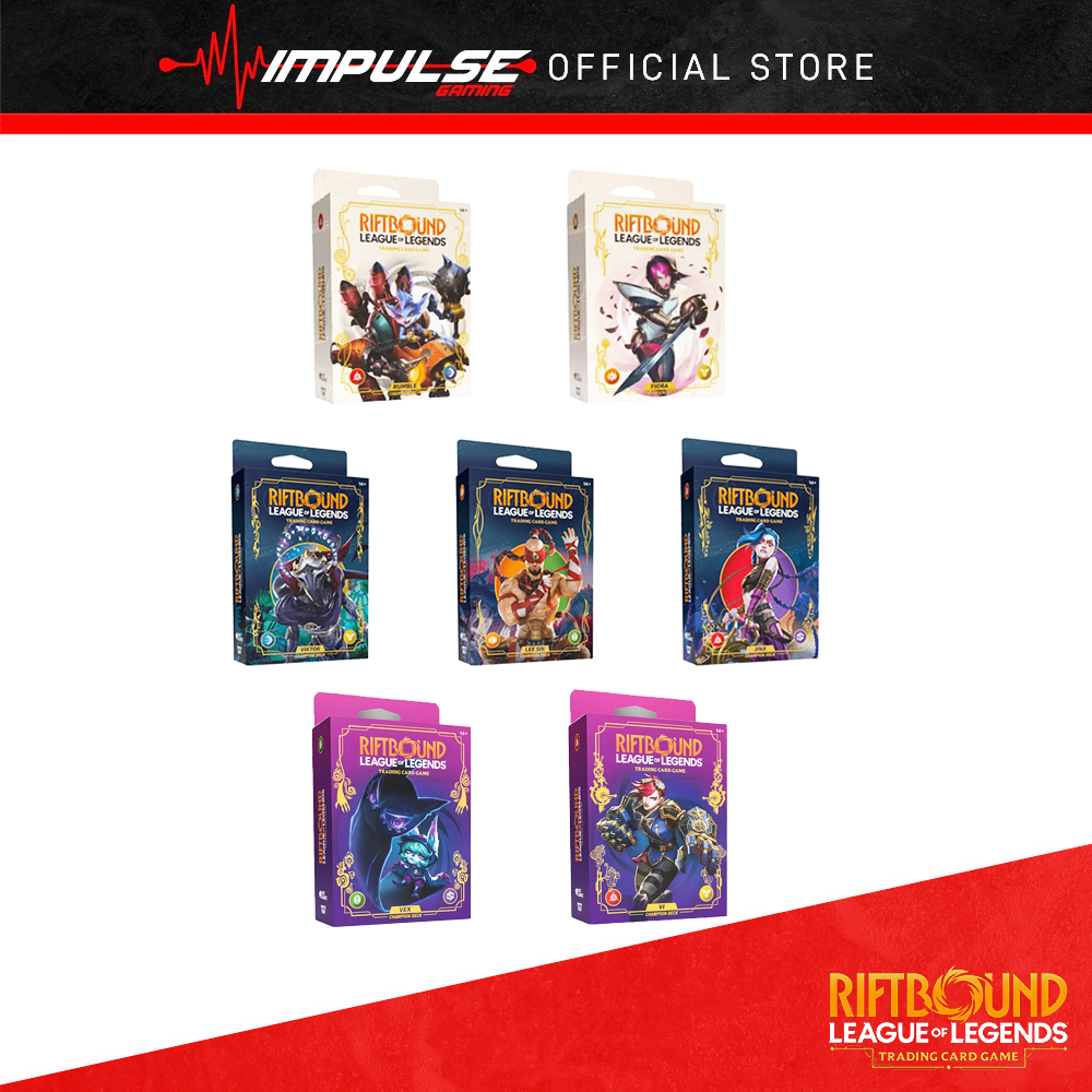 League of Legends RiftBound TCG [ภาษาอังกฤษ] Champion Deck: Jinx, Lee Sin, Viktor, Fiora, Rumble