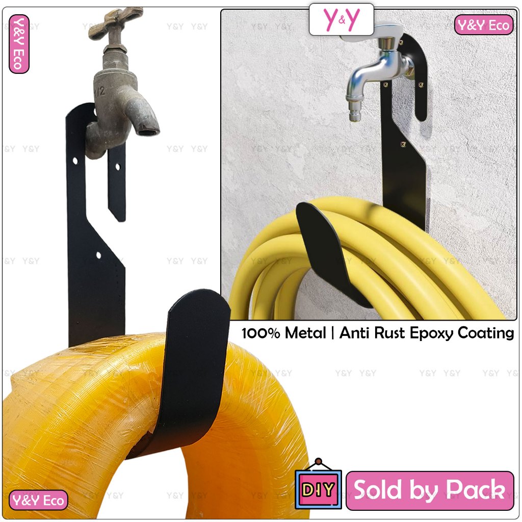 Y&Y Eco Garden ท่อน้ําท่อโลหะติดผนัง J Hook Holder/ไม้แขวนเสื้อ J Hook
