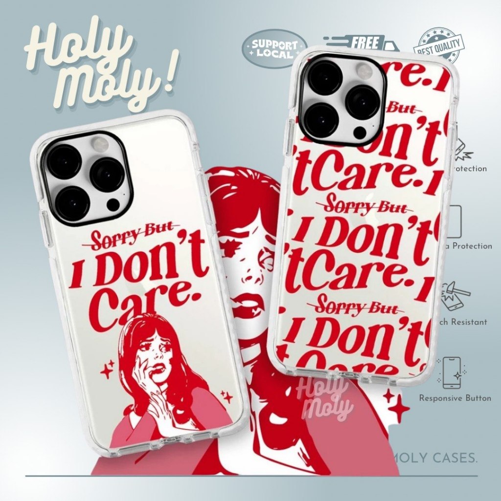 I Dont Care IMD Case เข้ากันได้กับ iPhone 17 Pro Max 16 Pro Max 15 Pro Max 14 Pro Max 13 Pro Max 12 