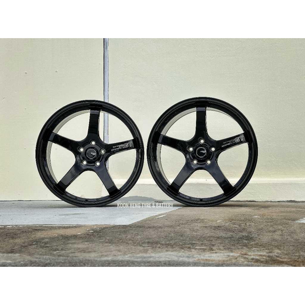 รถใหม่ Sport Rim Flow Forming เทคโนโลยี ADVAN RACING GT ล้อ 19x8.5J 19x9.5J 5x113 ET38 ET40 เปียโนสี