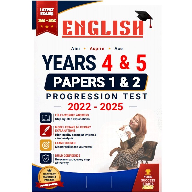 IGCSE ภาษาอังกฤษ Years 4 & 5 การทดสอบความคืบหน้า (2022–2025) พร้อมคําตอบ (คําถามและองค์ประกอบ)
