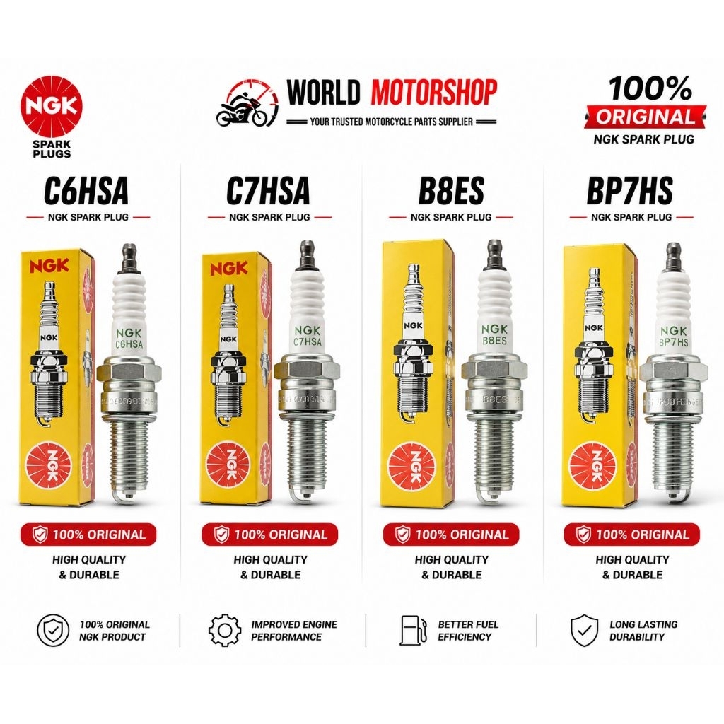 หัวเทียน NGK C6HSA C7HSA B8ES BP7HS หัวเทียน ปลั๊กมอเตอร์ไซค์
