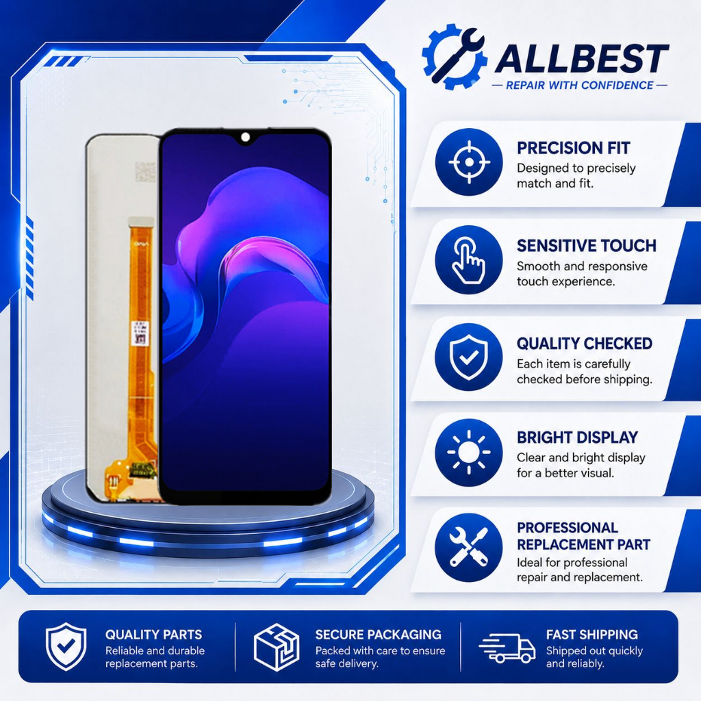 VVO Y11 2019 Y12 2019 Y15 2019 Y17 2019 Y3 Y3S 2021 จอแสดงผล LCD Touch Screen Digitizer ชุดเปลี่ยน
