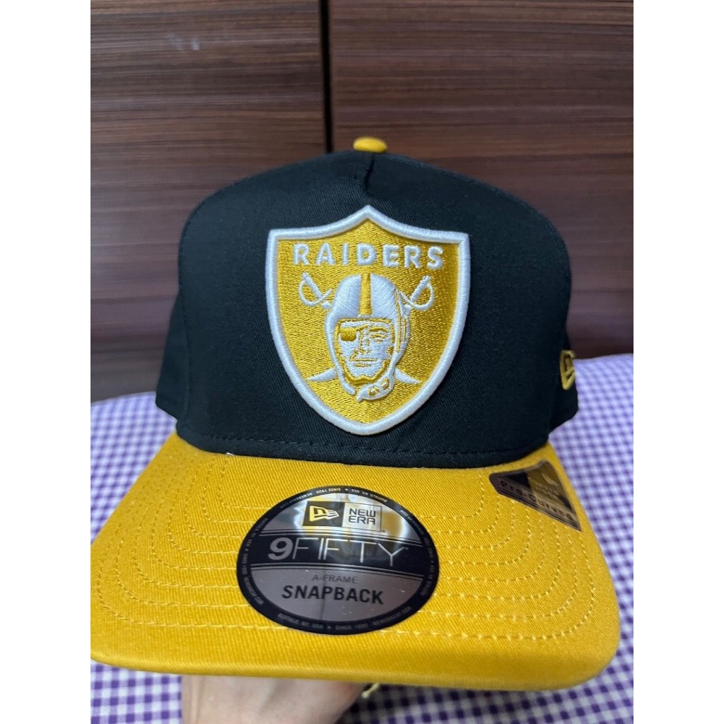 NE 950A LA Raiders Mustard 2Tone หมวกเบสบอล Snapback ปรับได้