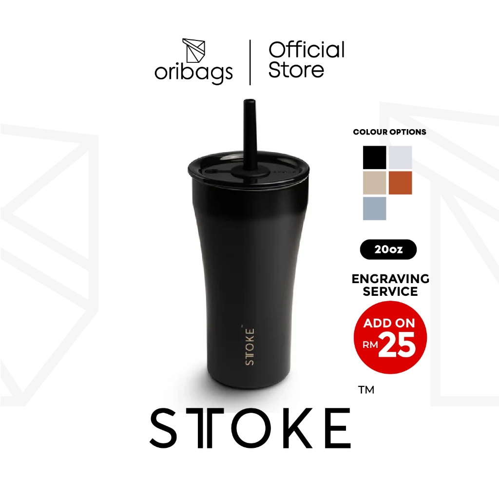 STTOKE ถ้วยฟางกันรั่ว 20 ออนซ์ | แก้วน้ําฉนวนพร้อมหลอดดูด | ถ้วยน้ําสําหรับเดินทางแบบใช้ซ้ําได้ | ปล