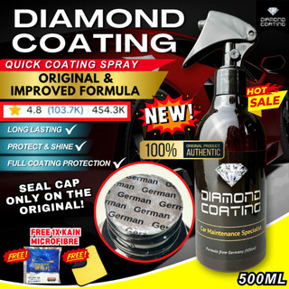 500ml Diamond Coating 【FREE KAIN+MYSTERY GIFT】Ceramic Quick Coating Spray Car PolishHeadlampUpgrade