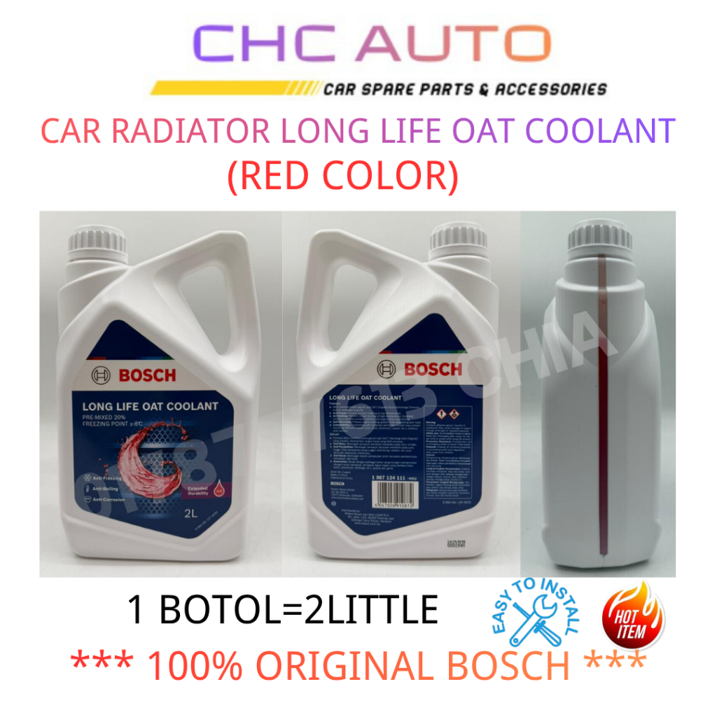 BOSCH LONG LIFE RADIATOR COOLANT PRE-MIXED (2L) KERETA COOLANT CAR RADIATOR COOLANT