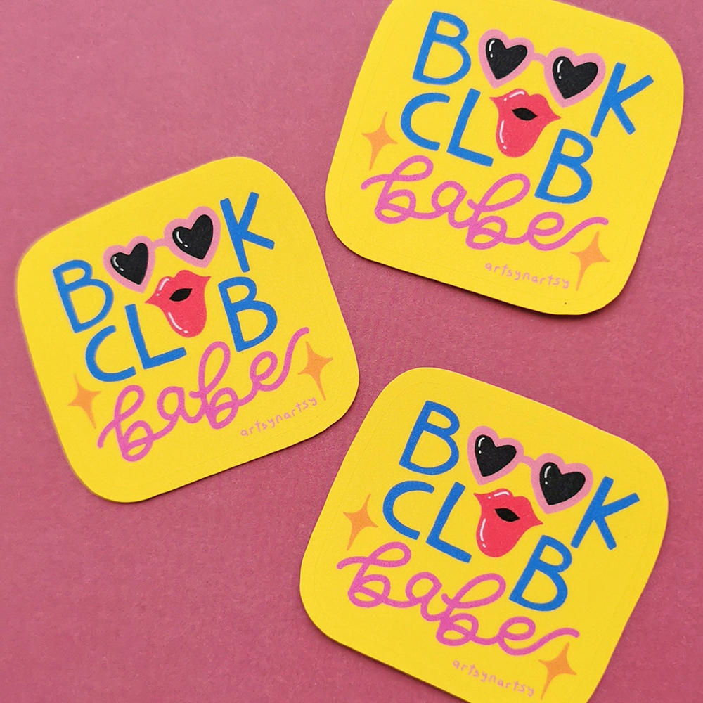 สติ๊กเกอร์กันน้ํา/ไวนิล Flake - Book Club Babe