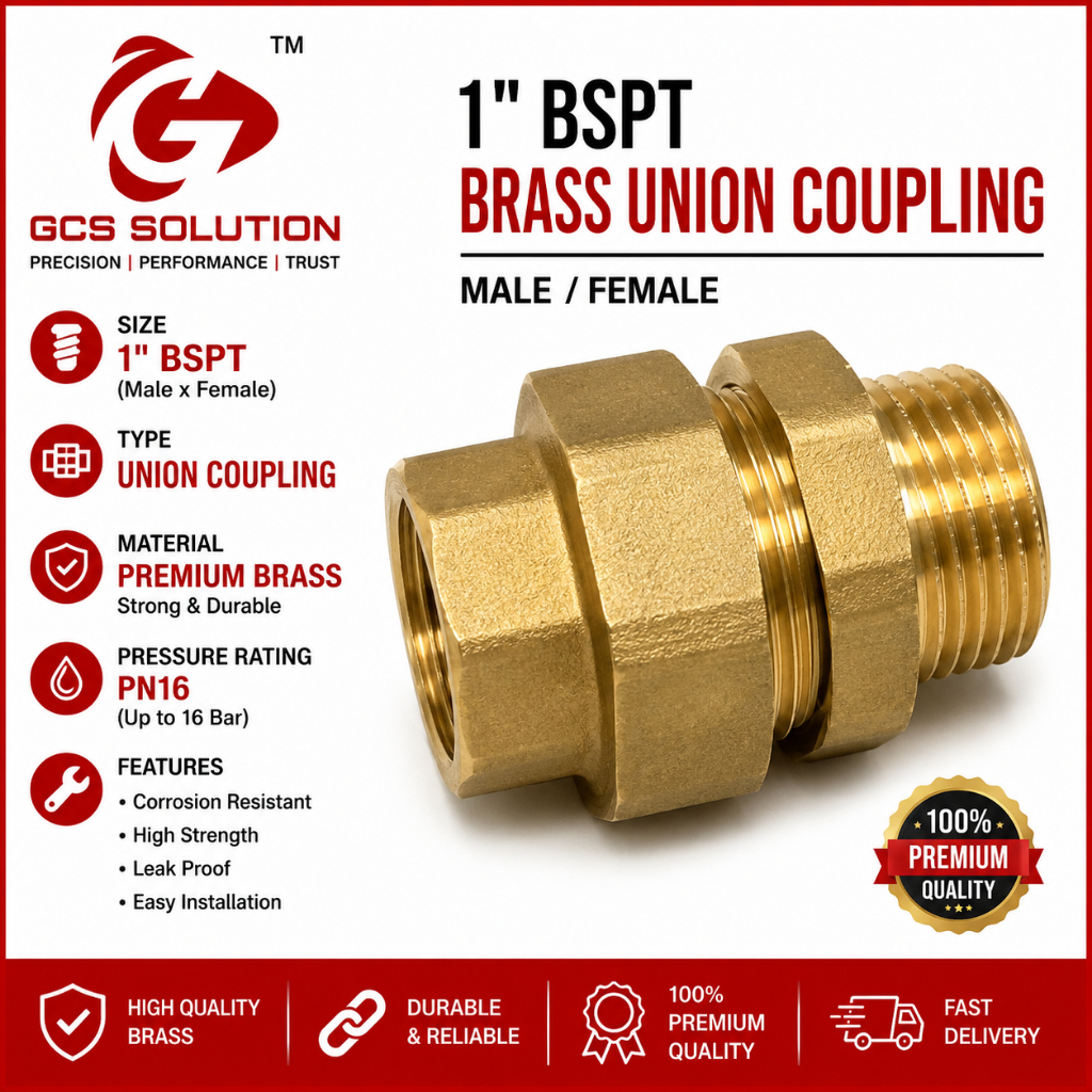 [BRASS FITTINGS] 1" BRASS UNION MAN/FEMALE COUPING, THREAD : BSPT