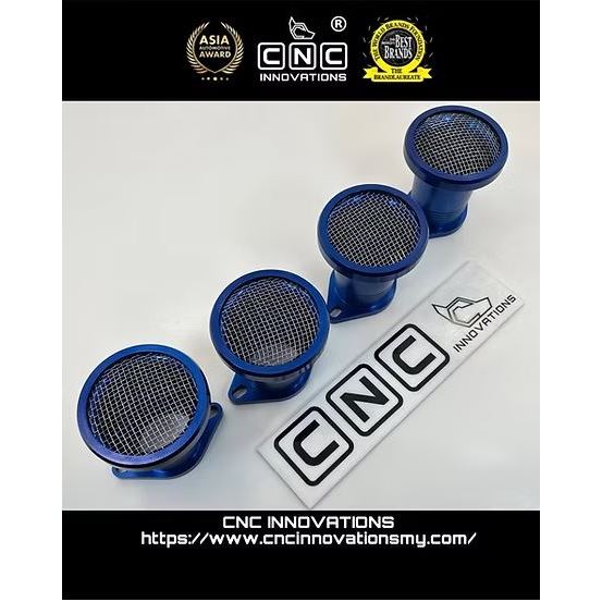 BILLET STACKS AIR HORN TRUMPET สําหรับ TOYOTA 4AGE 20V 90MM พร้อมตาข่าย