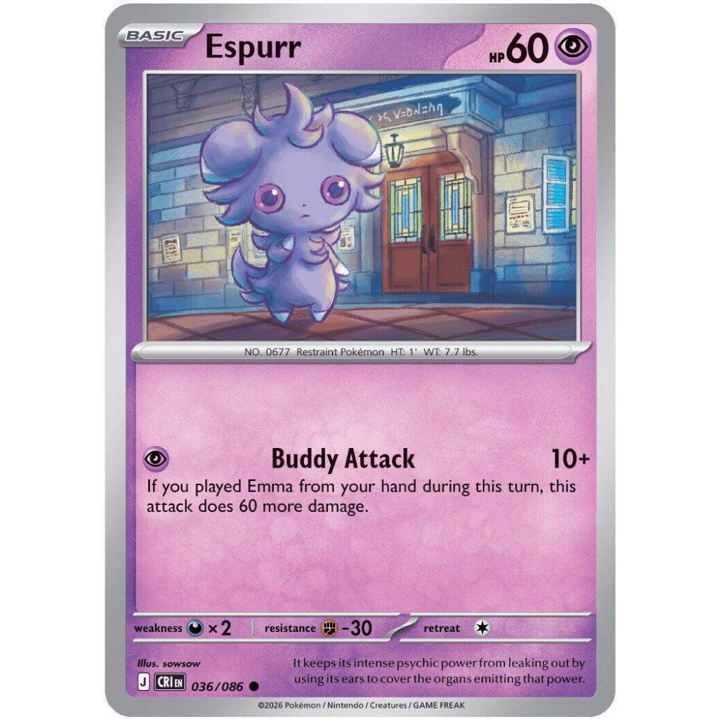 Espurr 036/086 PSYCHIC Pokemon Chaos Rising