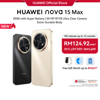 HUAWEI nova 15 Max Smartphone 16GB*(8GB+8GB) + 256GB l 8500 mAh Super Battery l 6.84" Vivid OLED Screen
