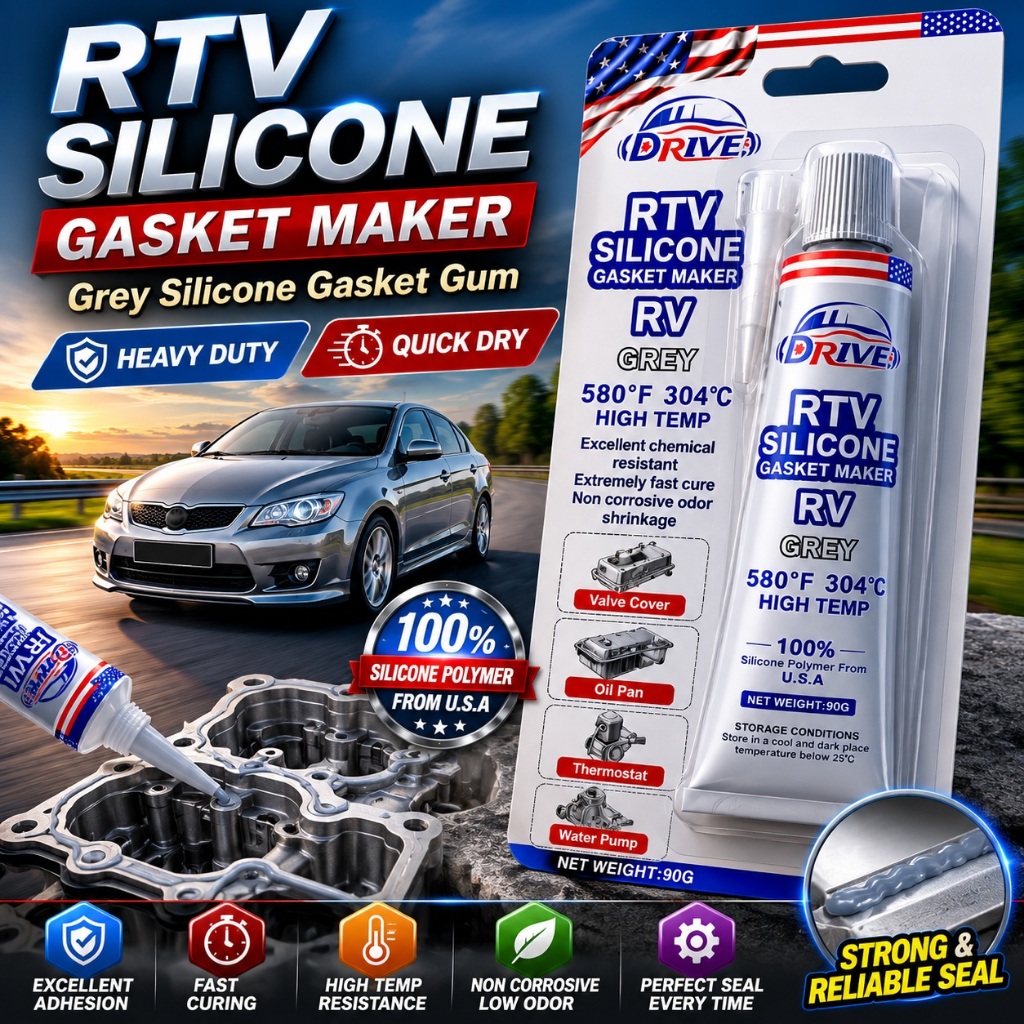 DRIVE RTV SILICONE GREY GASKET MAKER / GASKET GUM 90G