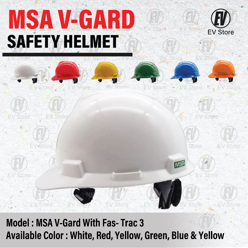 หมวกกันน็อค MSA V-Gard With Fas-Trac 3 5 สีที่มีอยู่