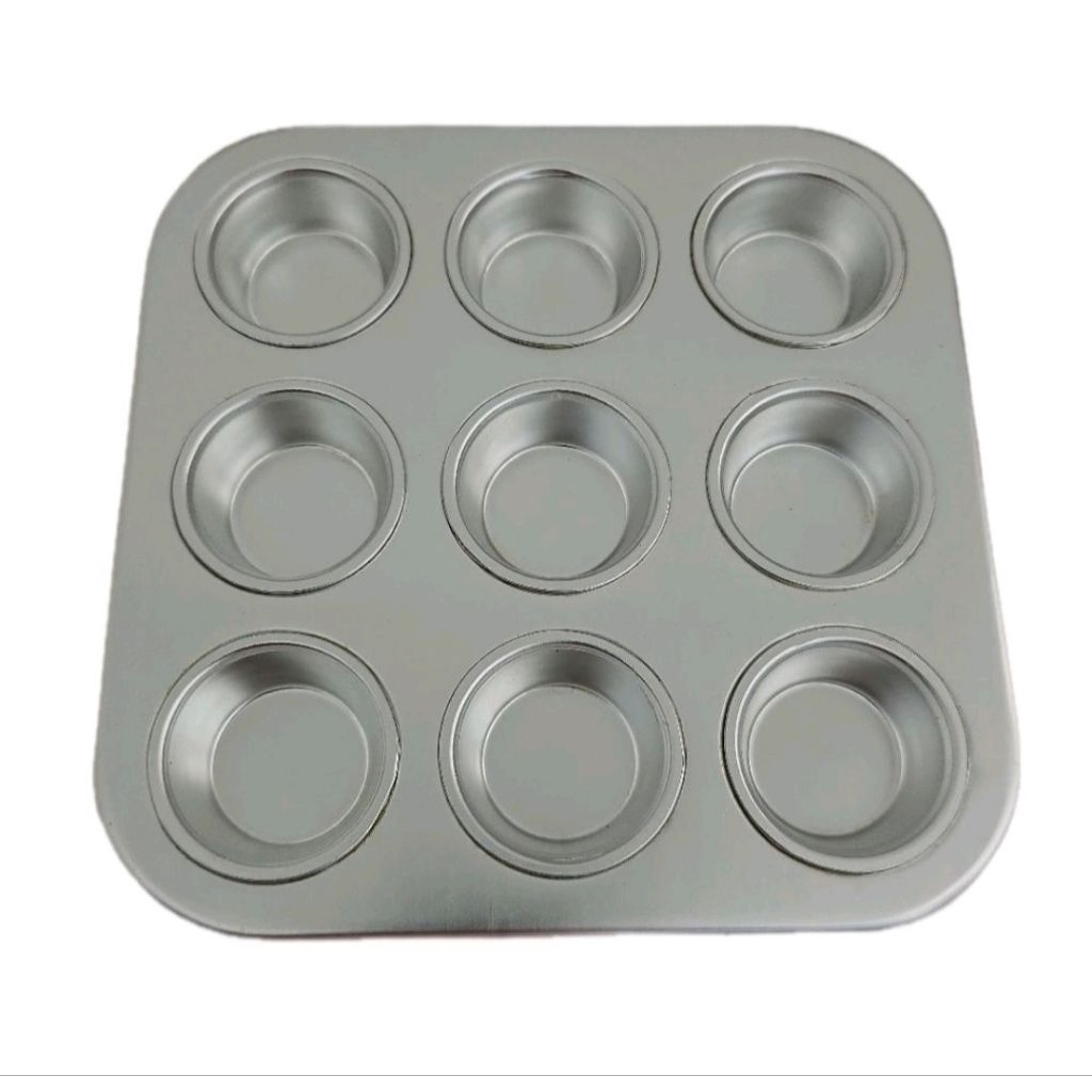 9 หลุม MINI CUPCAKE MUFFIN TRAY PAN ALUMINIUM BAKING TRAY MOLD MOULD