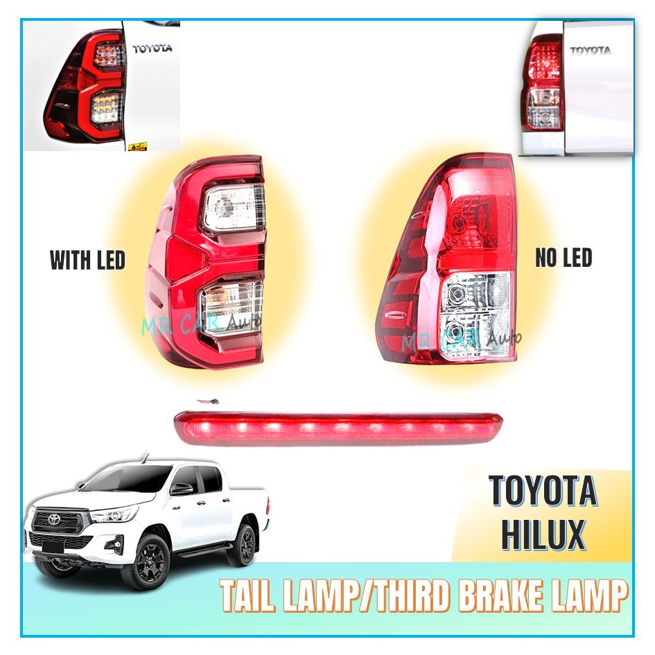 TOYOTA HILUX REVO GUN125/126 2014-2023 โคมไฟหาง / LAMPU BELAKANG / โคมไฟเบรกพร้อม LED / ไม่มี LED