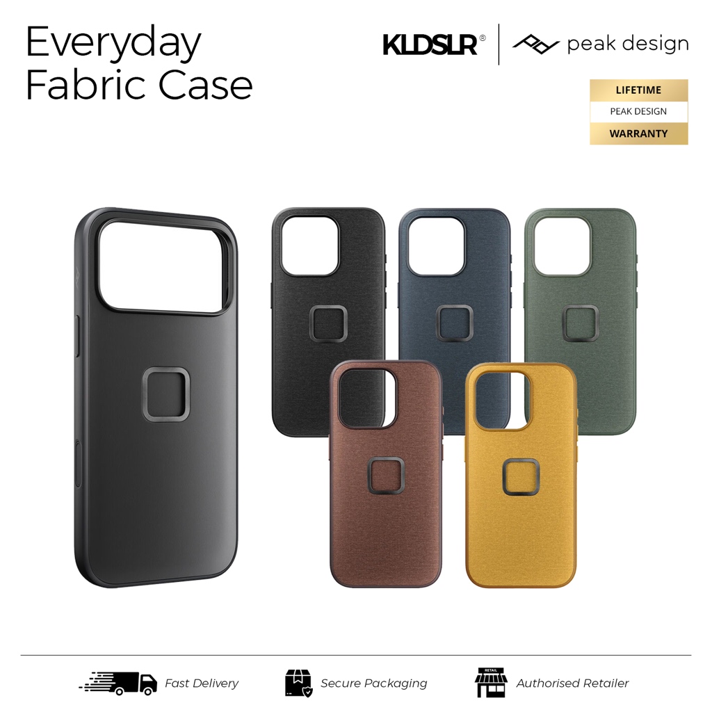 Peak Design Everyday Fabric Case สําหรับ iP 12 Pro Max/ 13 Pro Max/ 14 Plus/ 15 Pro/ 15 Pro Max/ 16 