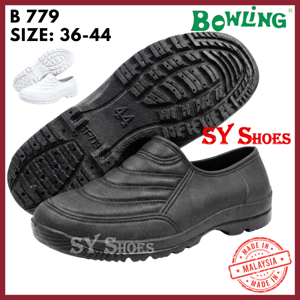 (SY Shoes) "Bowling" Adult (36-44) PVC Slip on Shoes/Kasut Getah Sarung (B 779)