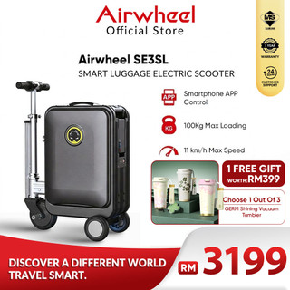 Airwheel SE3SL Smart Electric Luggage Scooter Ride Boarding Luggage Cabin Size App Control Luggage Scooter 20Inch Speed