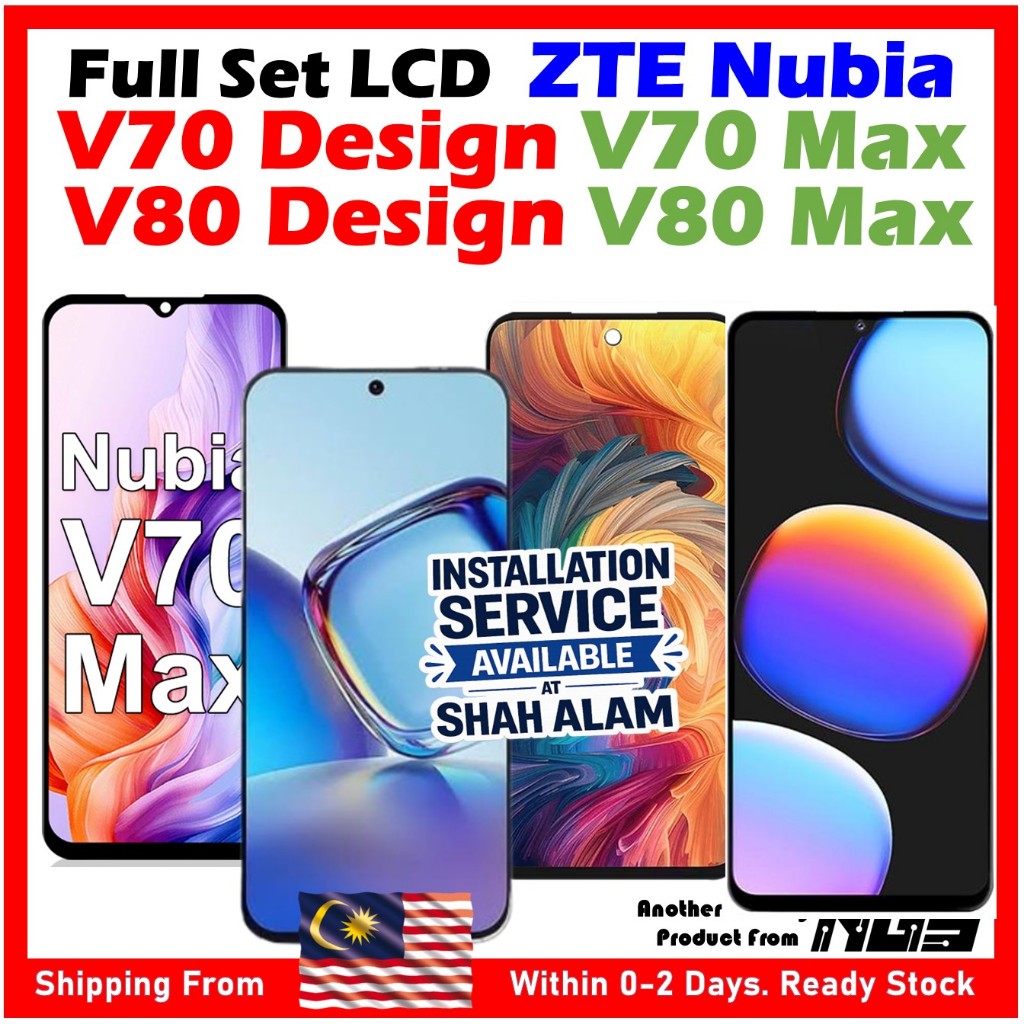 NGS ชุดหน้าจอ LCD แท้ สําหรับ ZTE Nubia V70 Design / V70 Max / V80 Design / V80 Max