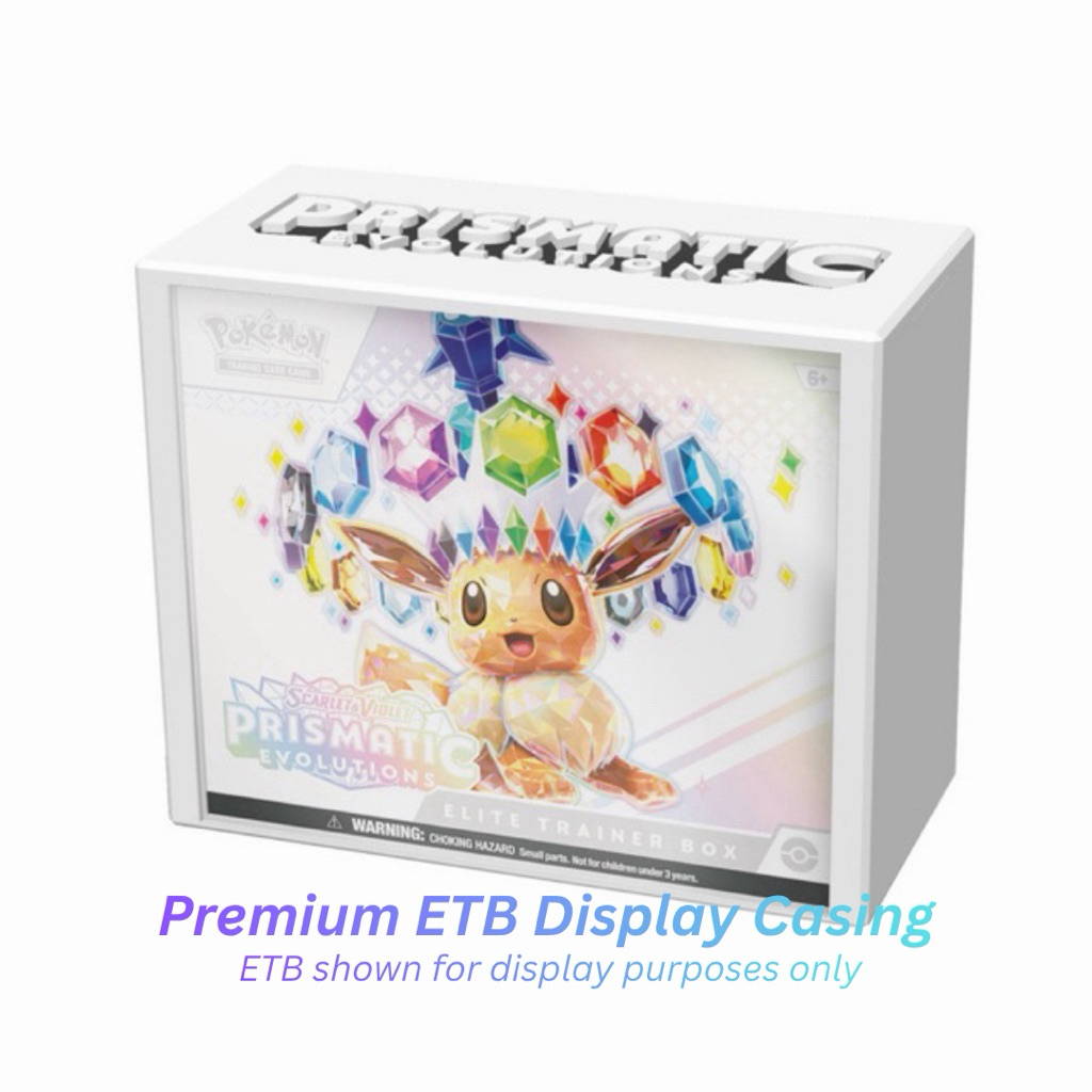 ป้องกันฝุ่นพรีเมี่ยมที่กําหนดเอง Fit Magnectic 3D พิมพ์ Pokemon Prismatic Evolutions ETB Protector จ