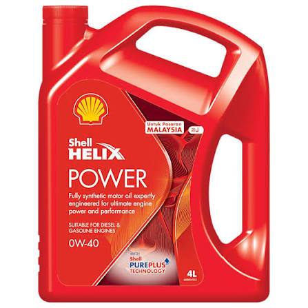 น้ํามันเครื่องน้ํามันหล่อลื่น Shell Helix Power 0W-40 0w40