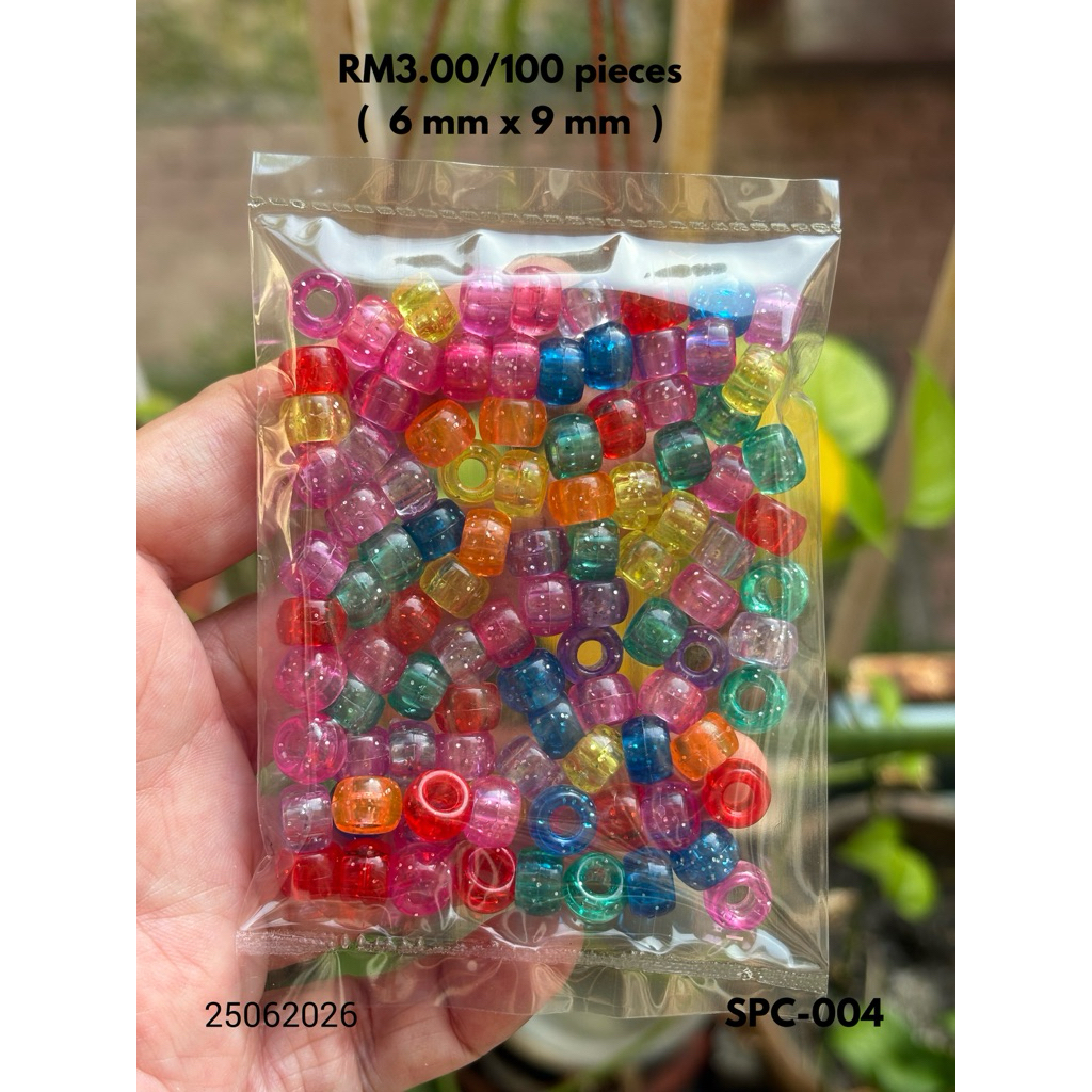 RM3.00/100 ชิ้น - SPC-004 - Manik - ลูกปัด - 6 mm x 9 mm
