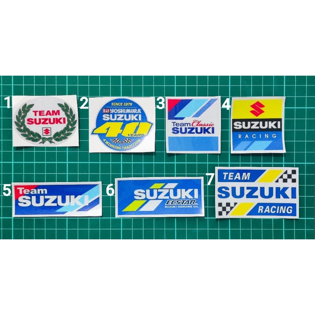 การพิมพ์สติ๊กเกอร์ Suzuki / Racing/ Team Suzuki / Yoshimura Suzuki / Team Classic Stiker Laminated R
