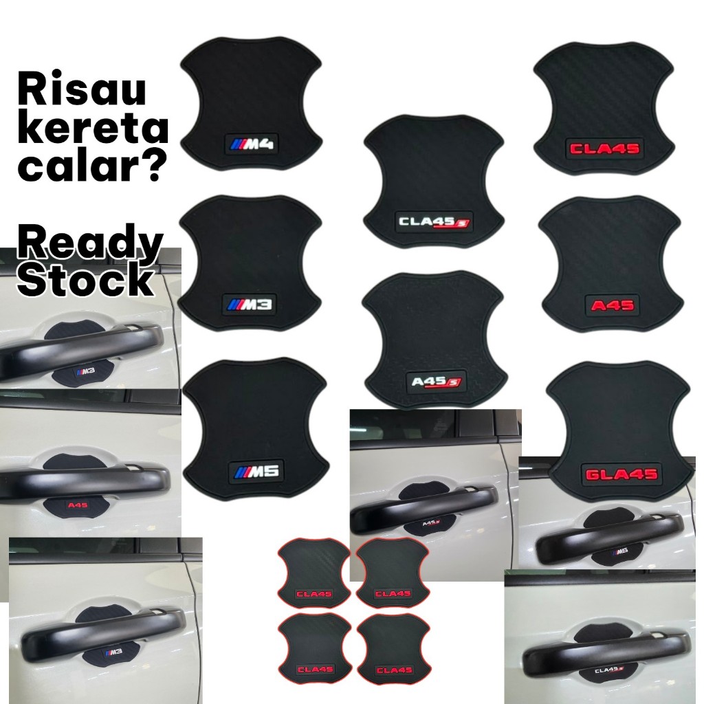 Anti Scratch มือจับประตู 4pcs gunah buka pintu elkalar m3 m4 m5 a45 cla45 gla45 cla45s a45s siap dou