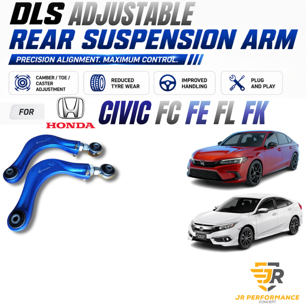 DLS ด้านหลัง Camber Arm Kit Toe Kit Honda Civic FC FE FK7 FK8 FL1 FL5 ชิ้นส่วนช่วงล่าง