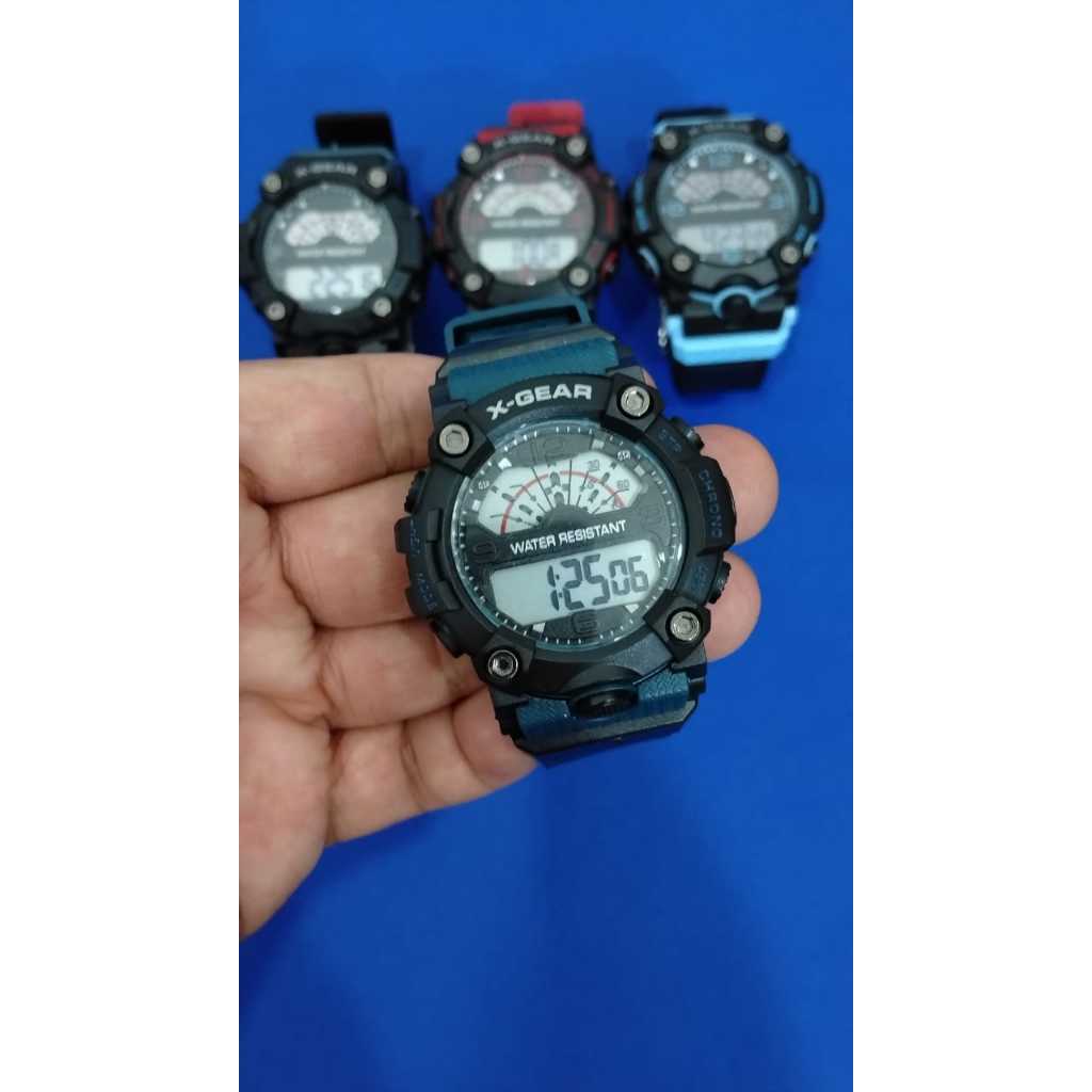 Xgear jam tangan sport digital unisex led lampu kalis air
