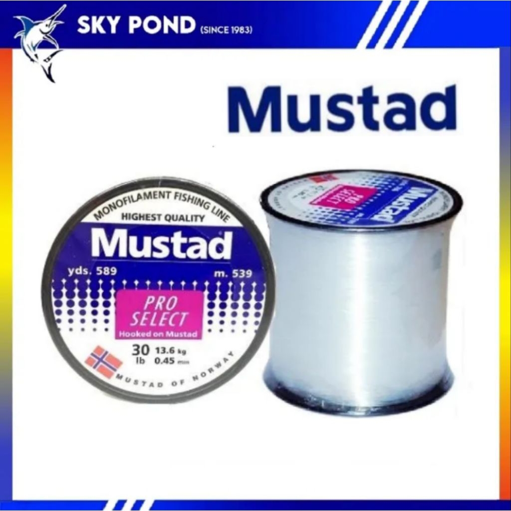 Mustad Pro Select สายตกปลา Monofilament (15lbs/20lbs/30lbs/40lbs/50lbs)