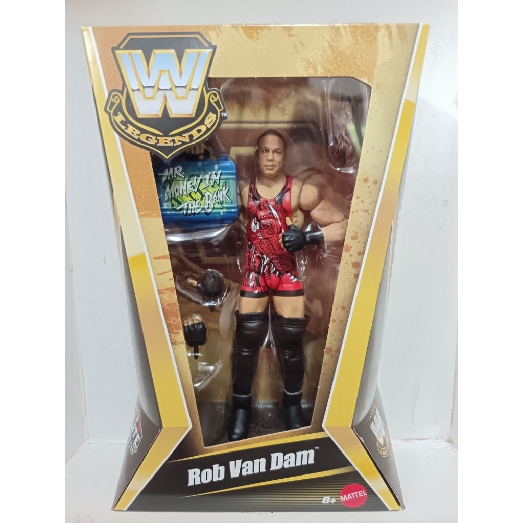 (กล่องความเสียหาย) Mattel WWE Elite Legends Rob Van Dam RVD Wrestling Action Figure