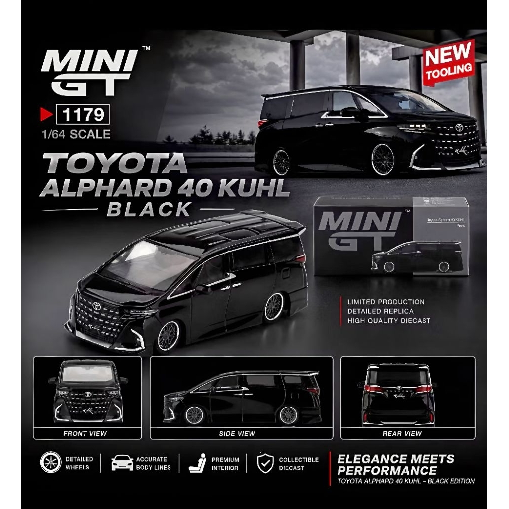 Mini GT 1:64 TOYOTA ALPHARD 40 KUHL สีดํา